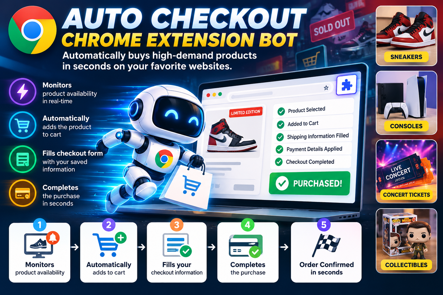 What is an auto chrome extension auto checkout bot